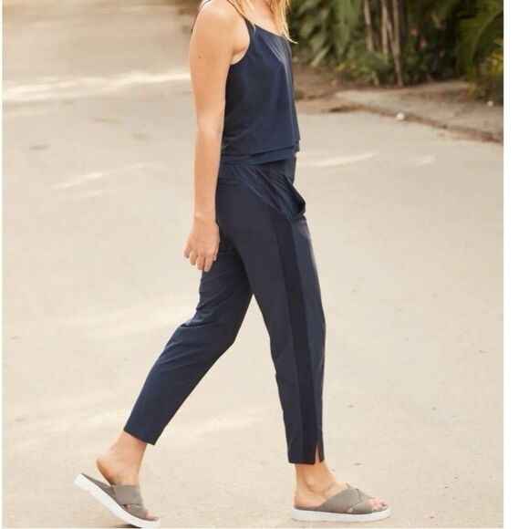 Athleta Brooklyn Ankle Pants Navy Blue Size 4 - Picture 1 of 15